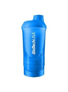 BioTechUSA Wave+ Shaker 600ml(+200ml+150ml) kék