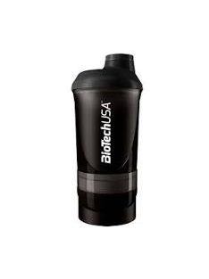 BioTechUsa Wave+ Shaker 600ml(+200ml+150ml) Fekete-Füst